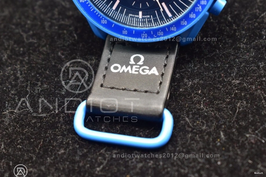 on Mission to Quartz Swatch Neptune Nylon Moonwatch Omega Bioceramic x Strap 0107